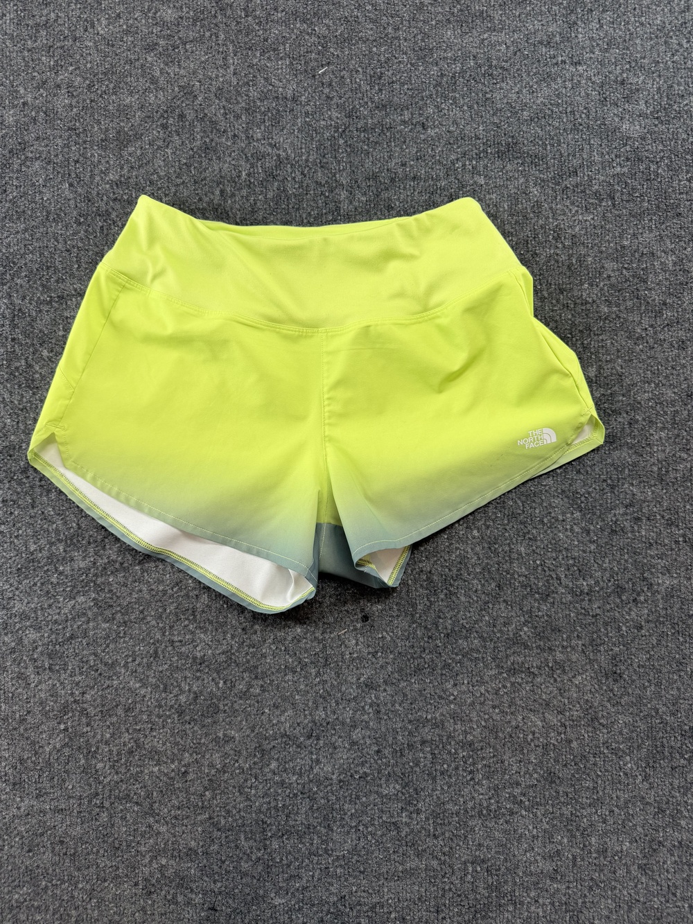 The North Face Shorts Womens Small Yellow Ombre 5 Inseam Lined Running Athletic